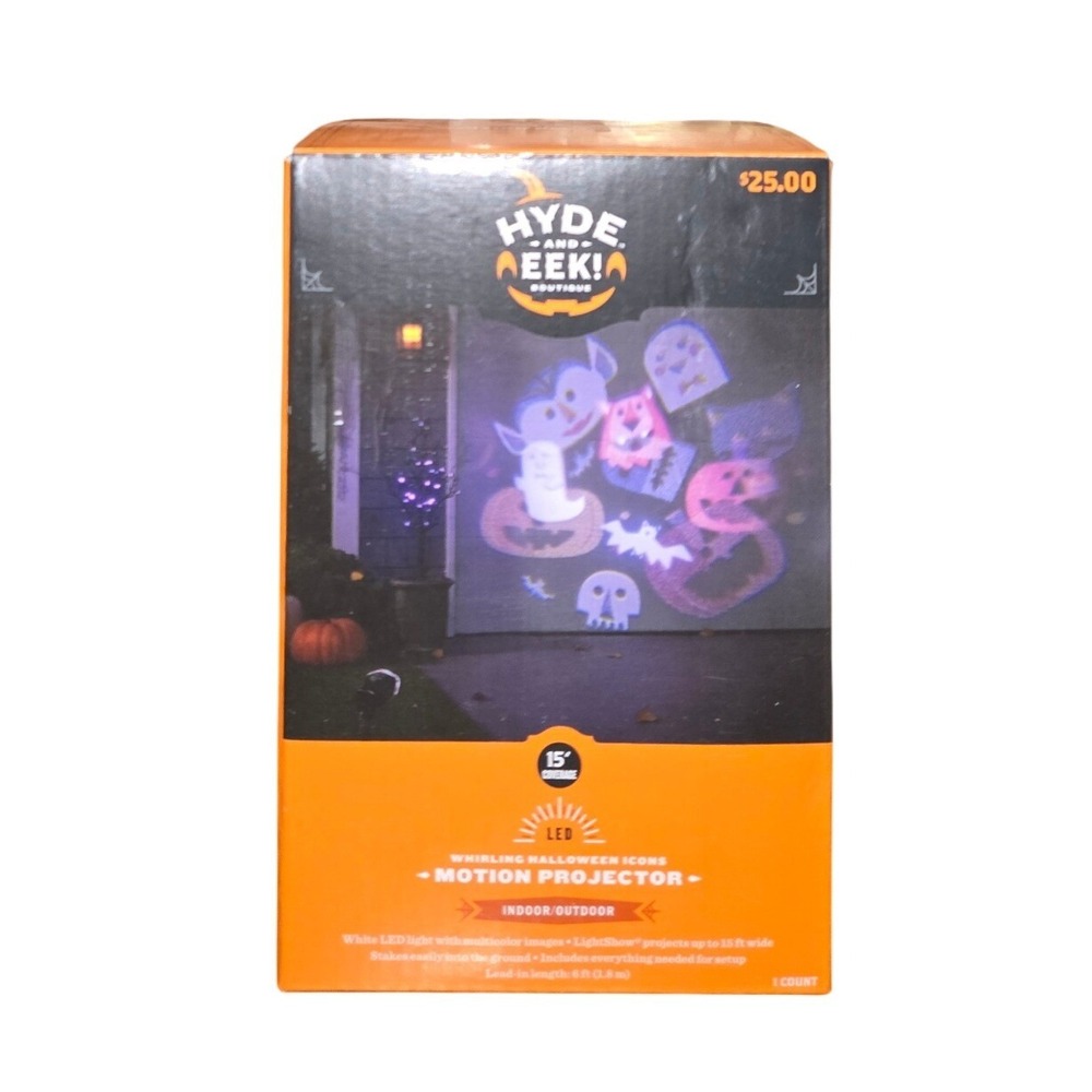 Hyde and EEK Whirling Halloween Icons LED Motion Projector Indoor/Outdoor